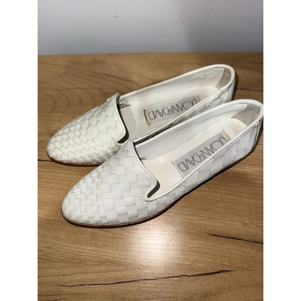 VTG JOAN AND DAVID Handmade Woven Wicker Basket Tan Loafers Shoes‎ Size 6 U
